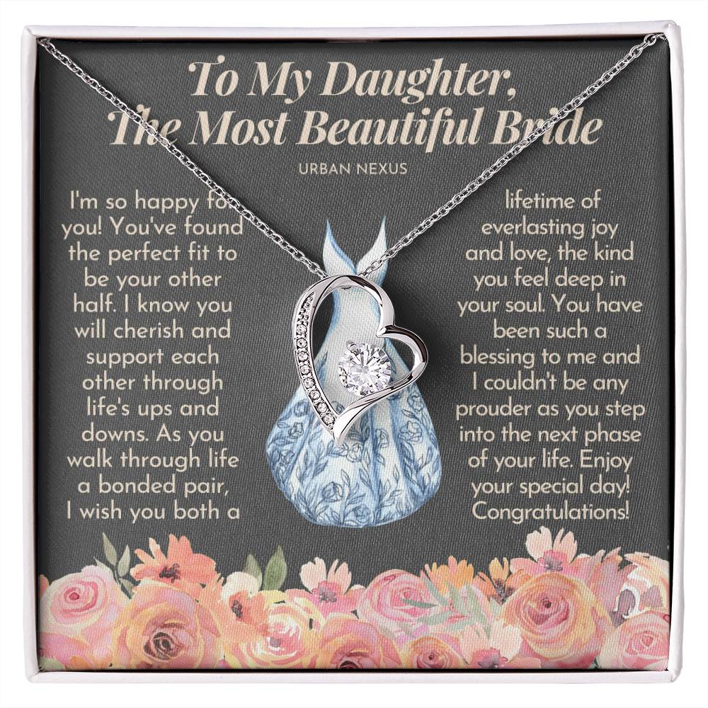 Heart Shape Chain Pendant Necklace - Daughter Wedding Gift from Mom AG24 - Urban Nexus Store