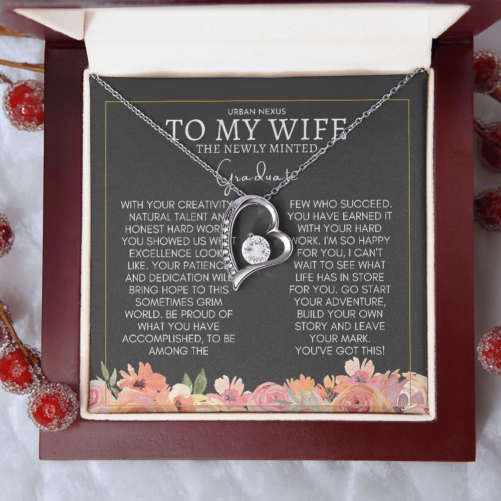 Heart Shape Pendant Graduation Gift For Wife | Convocation Gifts For Her Sa1 - Urban Nexus Store