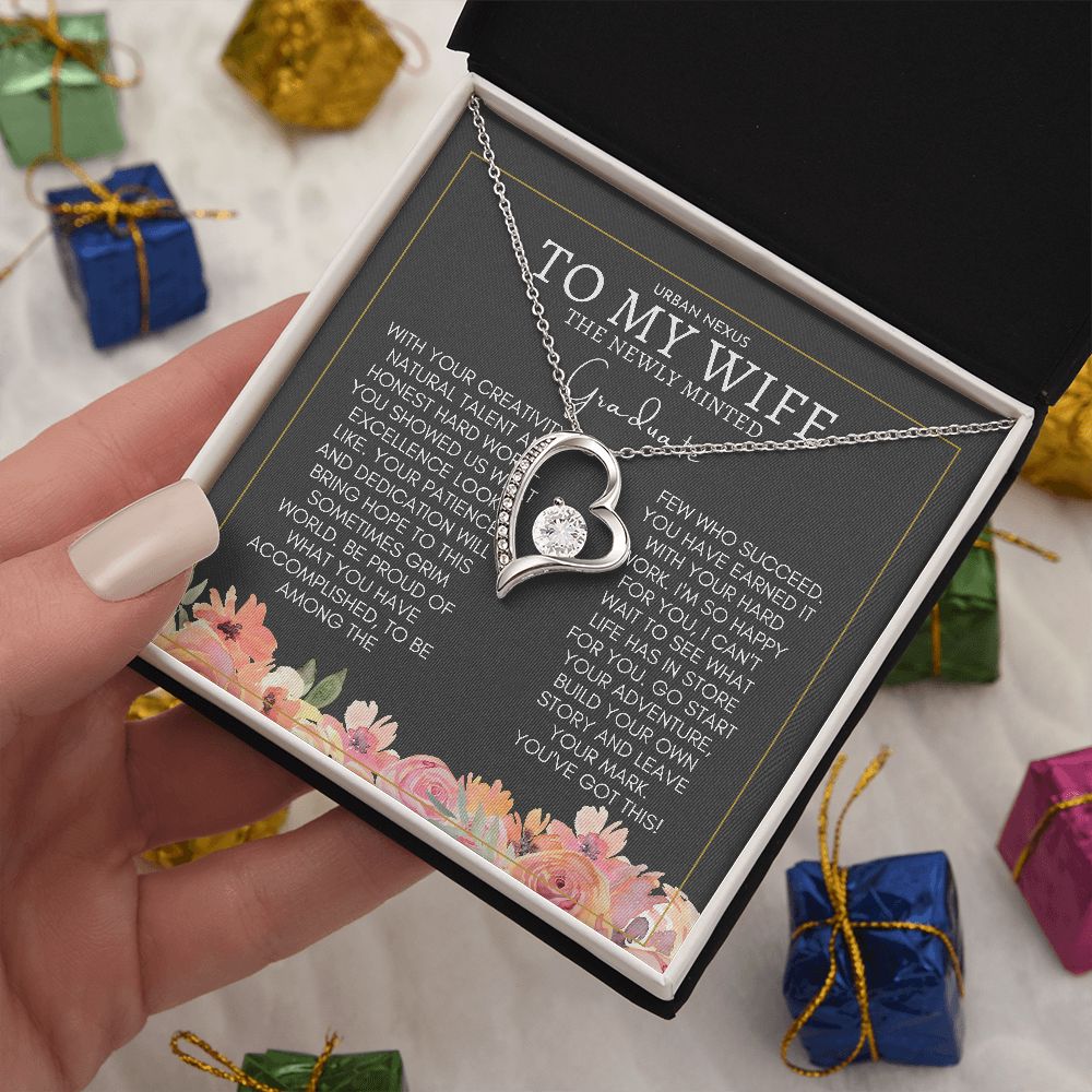 Heart Shape Pendant Graduation Gift For Wife | Convocation Gifts For Her Sa1 - Urban Nexus Store