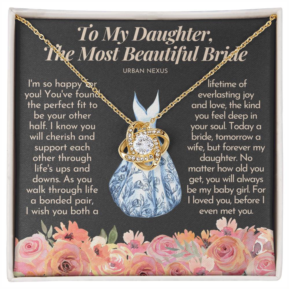 Knot Charm Necklace - Daughter Wedding Day Gift from Dad AS1 - Urban Nexus Store