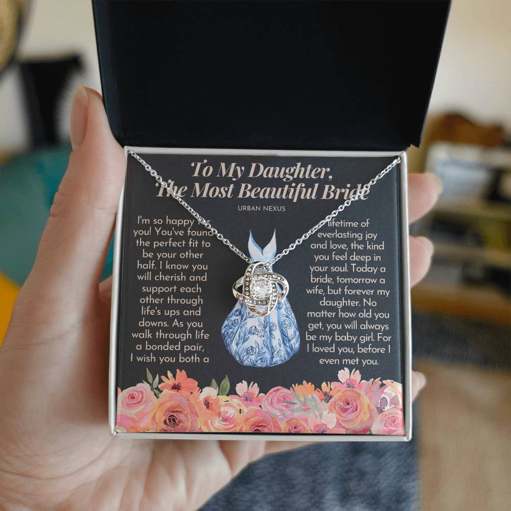 Knot Charm Necklace - Daughter Wedding Day Gift from Dad AS1 - Urban Nexus Store