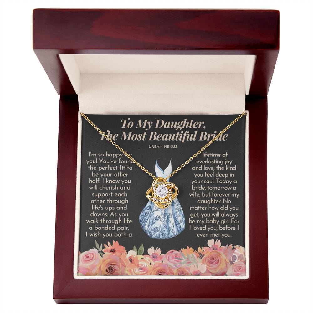 Knot Charm Necklace - Daughter Wedding Day Gift from Dad AS1 - Urban Nexus Store