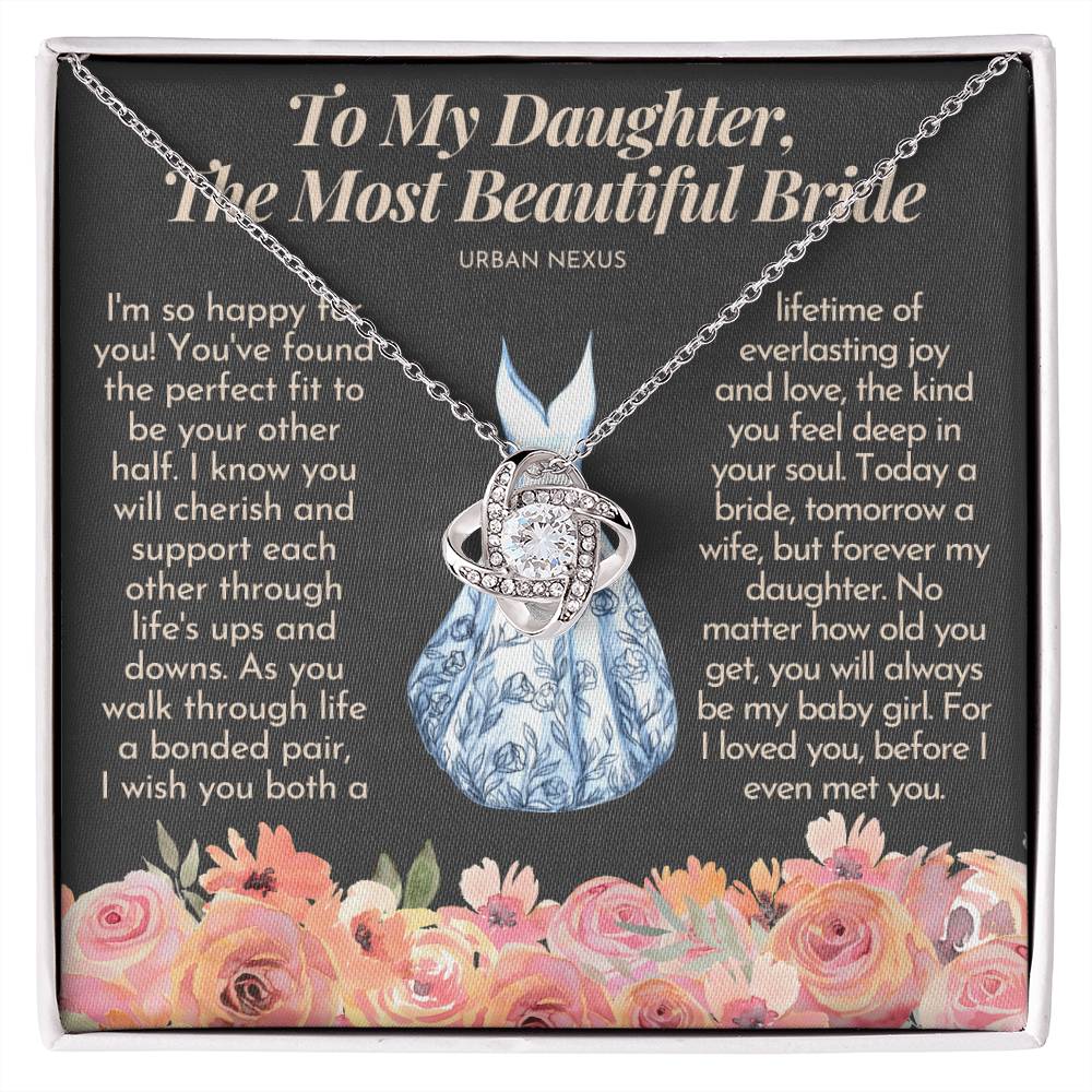 Knot Charm Necklace - Daughter Wedding Day Gift from Dad AS1 - Urban Nexus Store