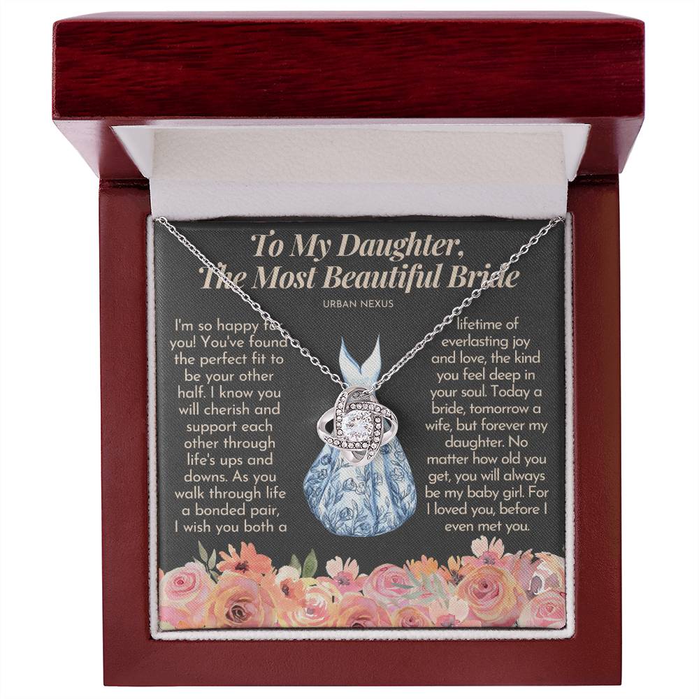 Knot Charm Necklace - Daughter Wedding Day Gift from Dad AS1 - Urban Nexus Store