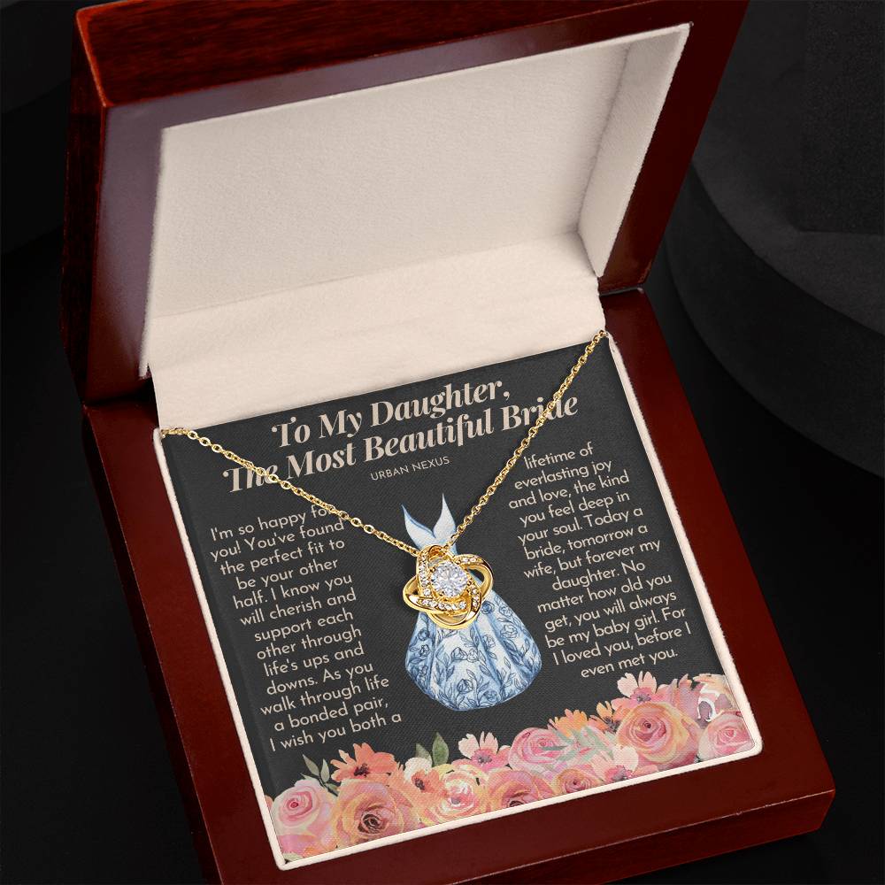 Knot Charm Necklace - Daughter Wedding Day Gift from Dad AS1 - Urban Nexus Store