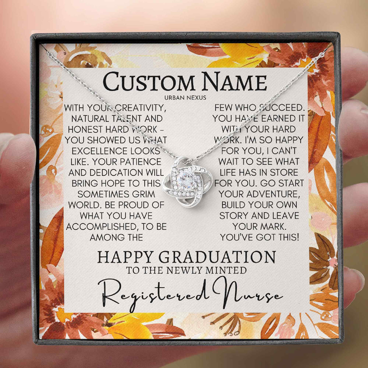 Love Knot Necklace - Personalized Graduation Jewelry Gift for Her 2022 - Urban Nexus Store