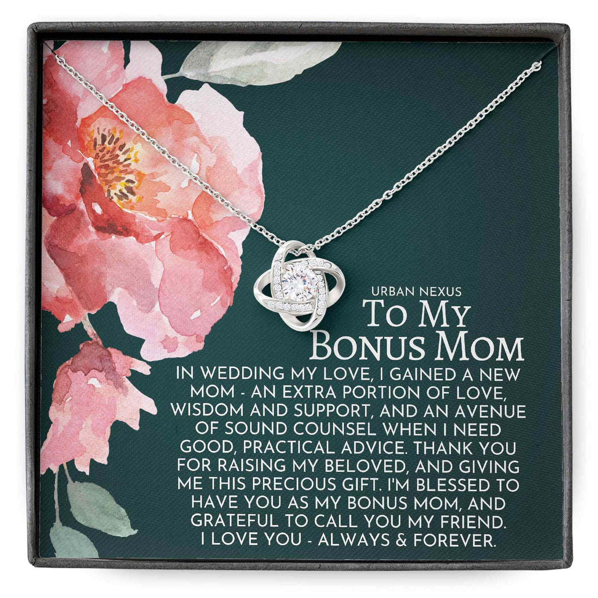 Love Knot Necklace Personalized Mother-in-Law Gift from Bride AD26 - Urban Nexus Store