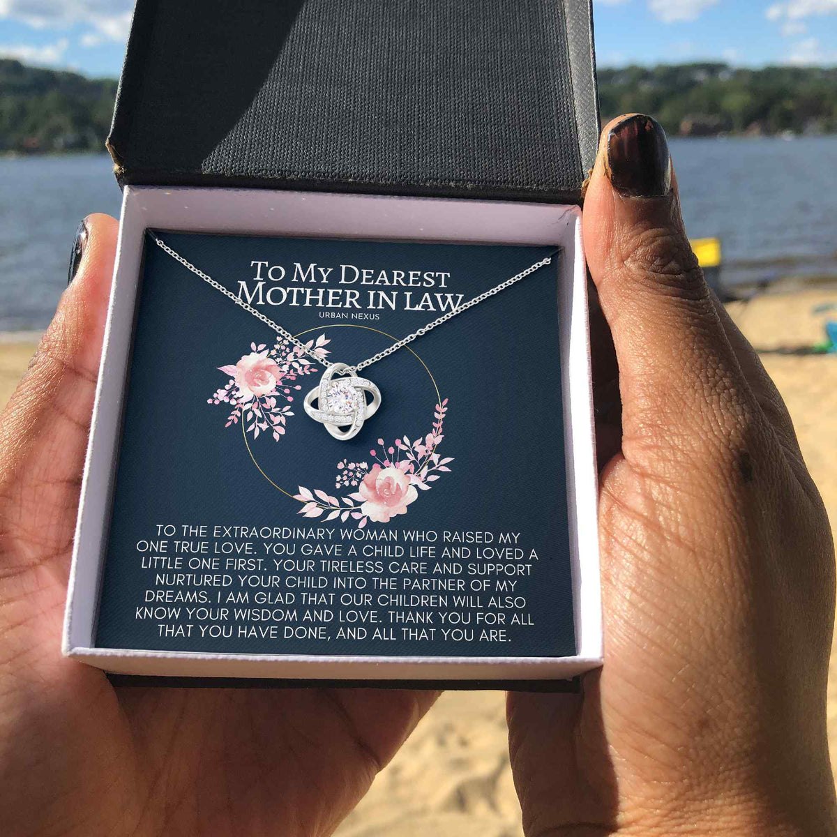 Love Knot Necklace Personalized Mother-in-Law Gift from Daughter-in-law AD27 - Urban Nexus Store