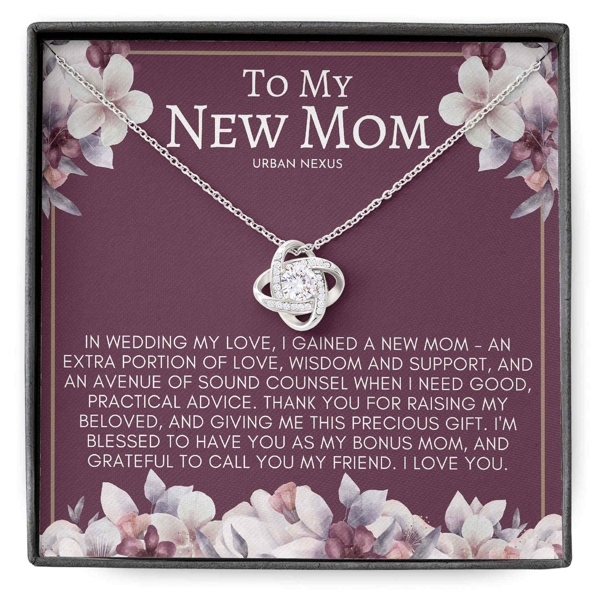 Love Knot Necklace Personalized Mother-in-Law Gift from Daughter-in-law AD27 - Urban Nexus Store