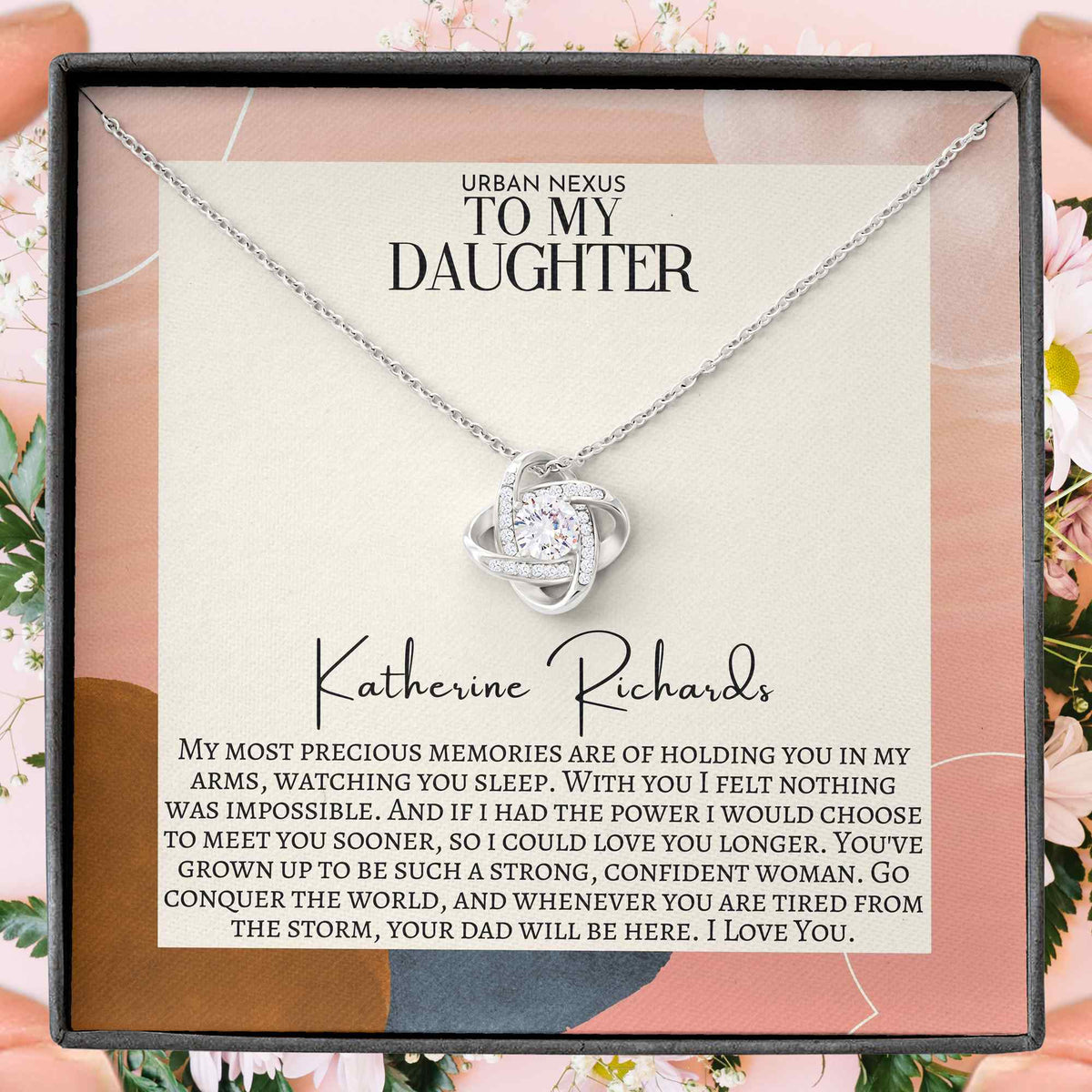 Love Knot Necklace - Personalized To My Daughter Jewelry Gift from Dad (KKDD) - Urban Nexus Store