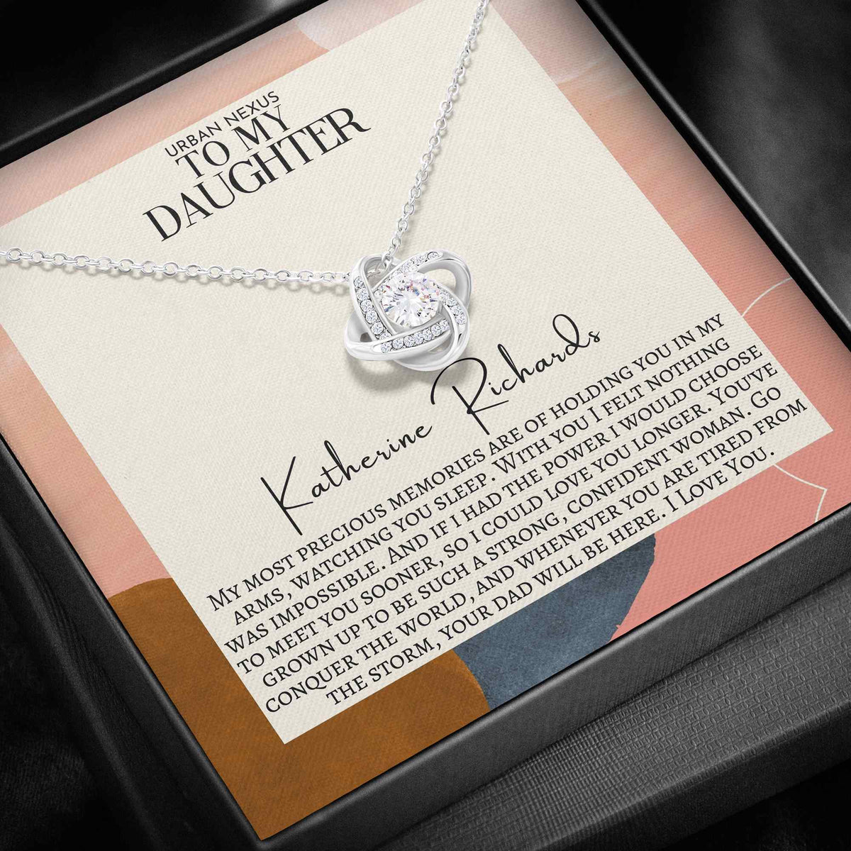 Love Knot Necklace - Personalized To My Daughter Jewelry Gift from Dad (KKDD) - Urban Nexus Store