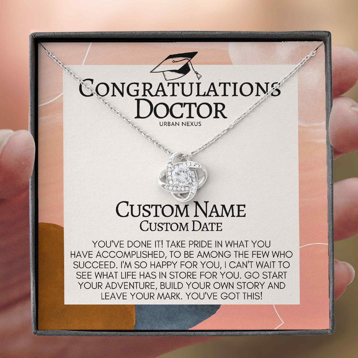 Love Knot Necklace - PHD Graduation Necklace Gift - Urban Nexus Store