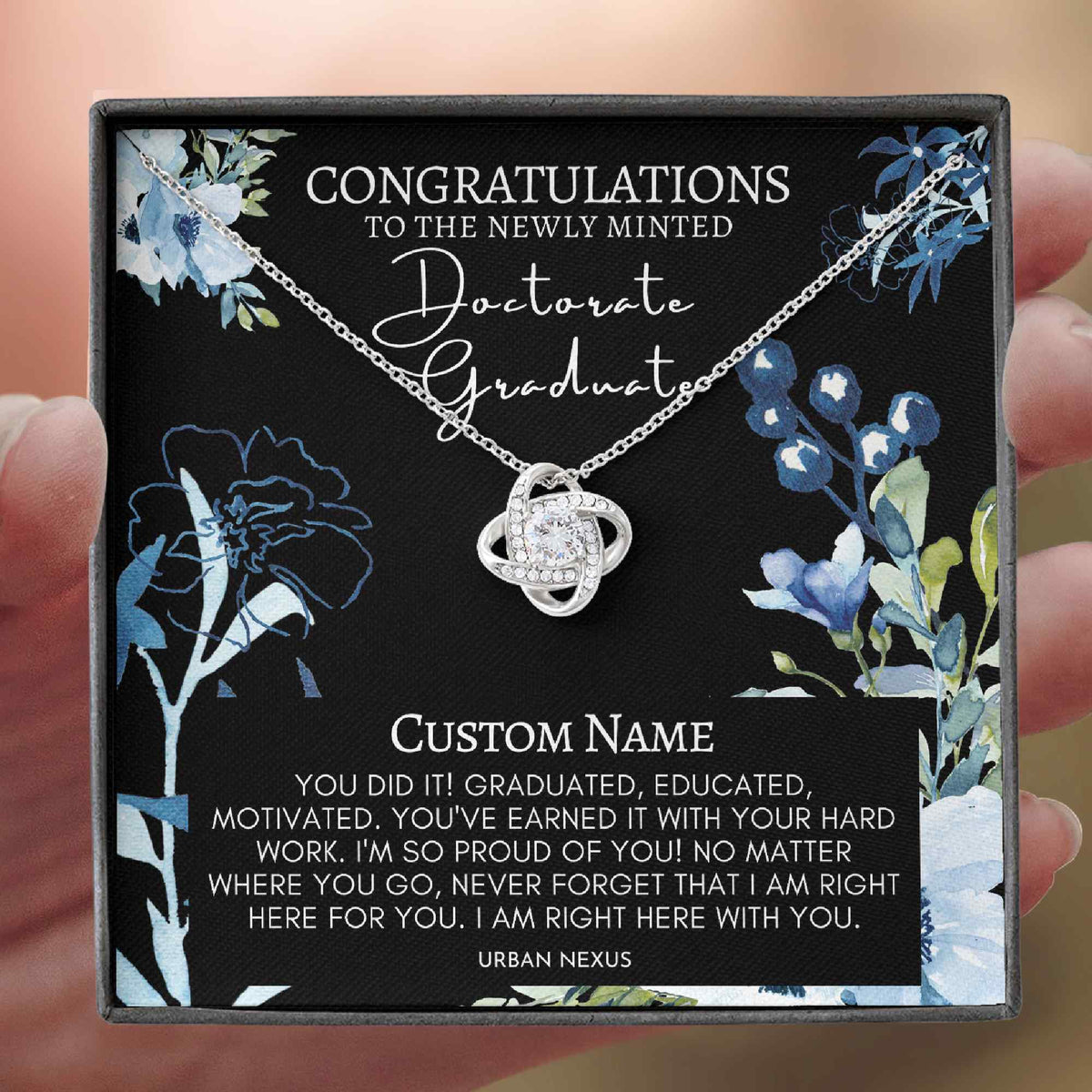 Love Knot Necklace - PHD Graduation Necklace Gift - Urban Nexus Store